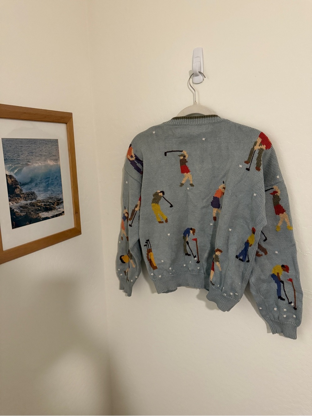 Rare Christine Foley Vintage Golfer Knit Cardigan - Picture 4 of 4